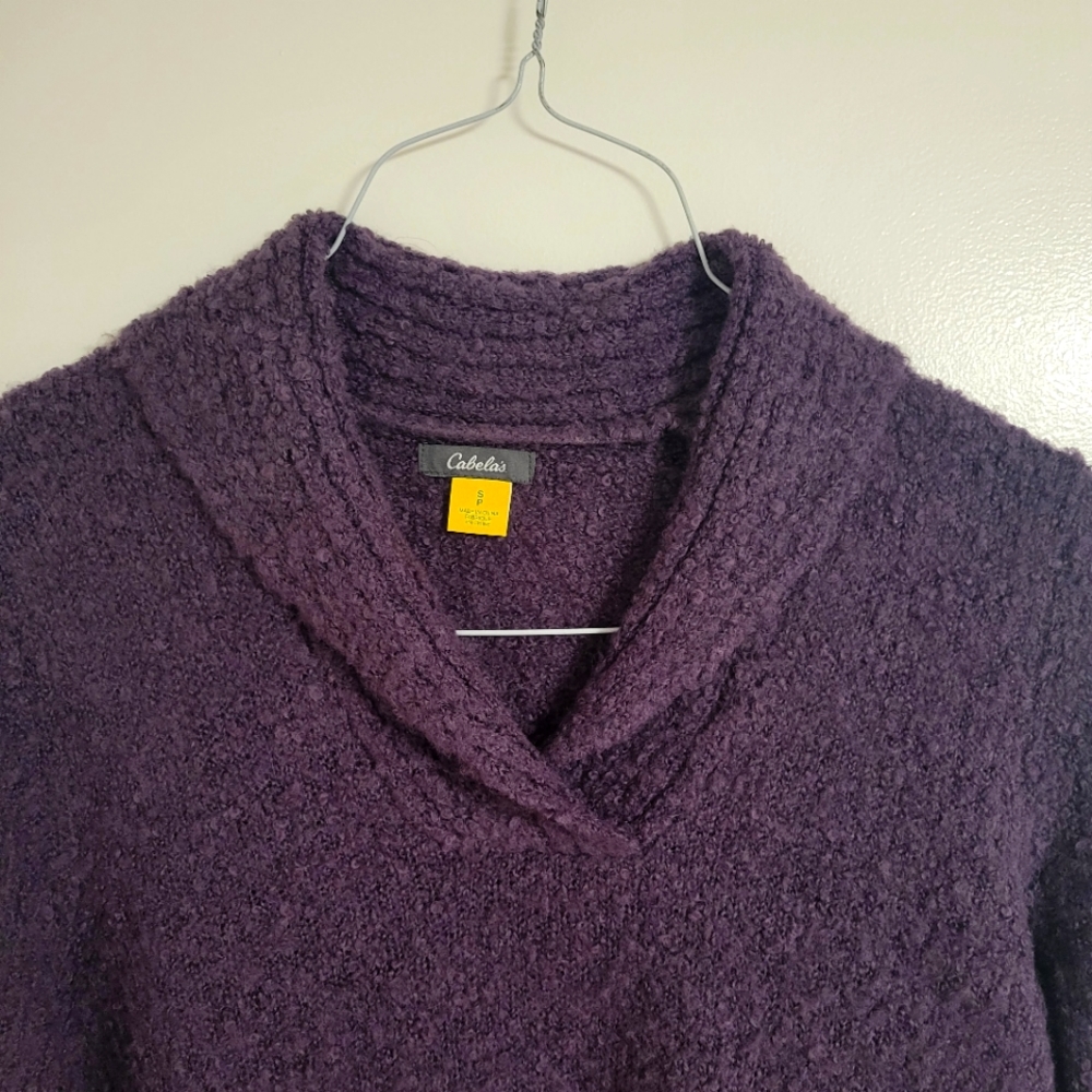 Wool blend sweater, Cabela's, size S, Maroon